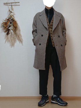 「ガンクラブチェック」｜「アイテム（その他アウター）」を使った、ざんさん（メンズ・172cm）の冬コーディネート