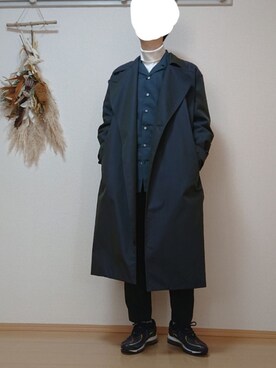 「オーバーコート」｜「アイテム（トレンチコート）」を使った、ざんさん（メンズ・172cm）の冬コーディネート