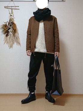「スヌード」｜「アイテム（その他アウター）」を使った、ざんさん（メンズ・172cm）の冬コーディネート