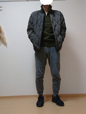 「UNIQLO JW ANDERSON」｜「アイテム（ブルゾン）」を使った、ざんさん（メンズ・172cm）の冬コーディネート