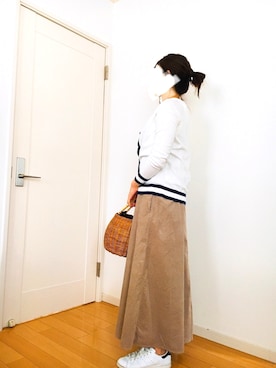 「SLOBE IENA（スローブイエナ）のアイテム（ジャンパースカート）」を使った、m.fさん（レディース・158cm）の春コーディネート