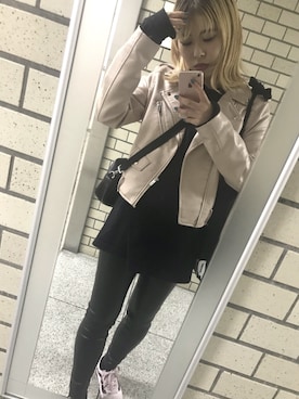 「MSGM（エムエスジーエム）のアイテム（ショルダーバッグ）」を使った、NAOさん（レディース・157cm）の春コーディネート