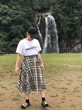 「travel」｜「アイテム（キャップ）」を使った、NAOさん（レディース・157cm）の秋コーディネート