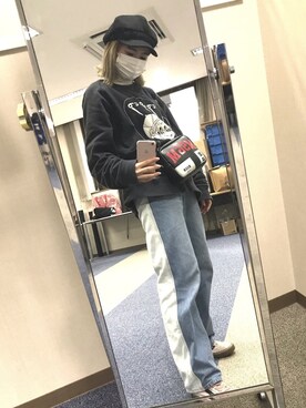 「MSGM（エムエスジーエム）のアイテム（ショルダーバッグ）」を使った、NAOさん（レディース・157cm）の冬コーディネート