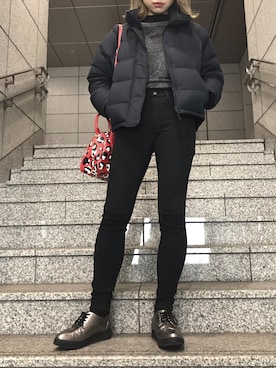「ESPERANZA（エスペランサ）のアイテム（その他シューズ）」を使った、NAOさん（レディース・157cm）の冬コーディネート