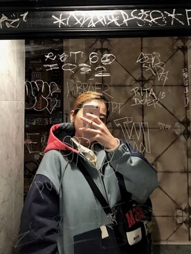 「MSGM（エムエスジーエム）のアイテム（ショルダーバッグ）」を使った、NAOさん（レディース・157cm）の春コーディネート