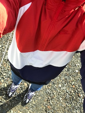 「nikeコーデ」｜「アイテム（ジャケット/アウター）」を使った、たかちゃんさん（メンズ・164cm）の春コーディネート