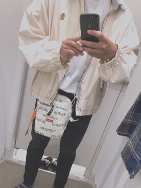 「TOMMY HILFIGER（トミーヒルフィガー）のアイテム（ブルゾン）」を使った、あだちさん（メンズ・170cm）の春コーディネート