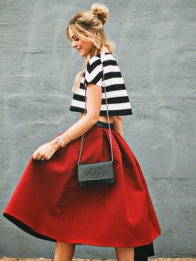 「cross-body」｜Caitlin Lindquistさん（レディース・180cm）の冬コーディネート