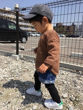 「babygap」｜「アイテム（キャップ）」を使った、kaoriii05さん（キッズ・80cm）の春コーディネート