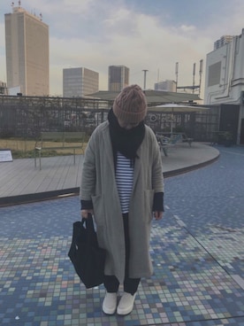 「yuni（ユニ　）のアイテム（その他アウター）」を使った、あおさん（レディース・156cm）の冬コーディネート