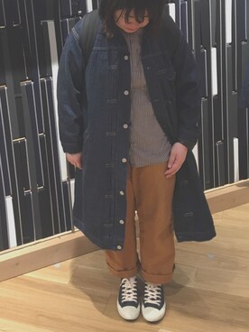 「orSlow（オアスロウ）のアイテム（ジャケット/アウター）」を使った、あおさん（レディース・156cm）の春コーディネート