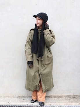 「arth」｜「アイテム（ジャケット/アウター）」を使った、chruuさん（レディース・153cm）の冬コーディネート
