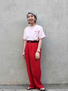 「I am I （アイアムアイ）のアイテム（トップス）」を使った、chruuさん（レディース・153cm）の夏コーディネート