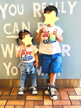 H and Ａ*さん（キッズ・80cm）の夏コーディネート