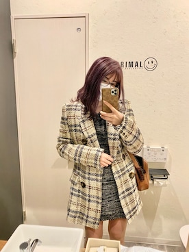 「レトロ」｜「アイテム（PC・スマホグッズ/家電）」を使った、かなさん（レディース・154cm）の冬コーディネート