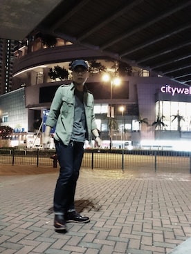 「The Flat Head（ザ・フラットヘッド）のアイテム（パンツ）」を使った、curry curlyさん（メンズ・179cm）の冬コーディネート