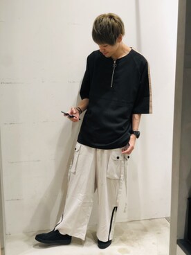 「OLDROOF　（オールドルーフ）のアイテム」を使った、KE-ICHIさん（メンズ・177cm）の夏コーディネート