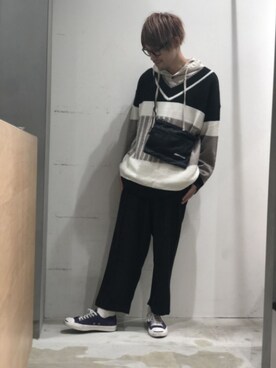 「WILD THINGS（ワイルドシングス）のアイテム（バッグ）」を使った、KE-ICHIさん（メンズ・177cm）の秋コーディネート