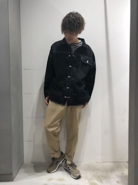 「NANO universe（ナノユニバース）のアイテム（チノパンツ）」を使った、KE-ICHIさん（メンズ・177cm）の秋コーディネート