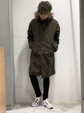 「CASPER JOHN（キャスパージョン）のアイテム（モッズコート）」を使った、KE-ICHIさん（メンズ・177cm）の秋コーディネート