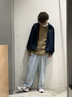 「DOOPZ（ドープス）のアイテム（ブルゾン）」を使った、KE-ICHIさん（メンズ・177cm）の秋コーディネート