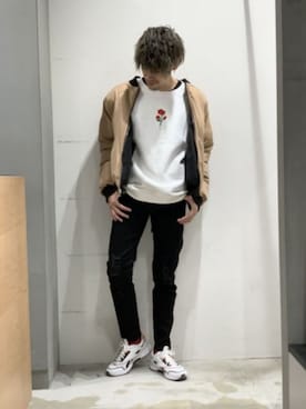 「薔薇」｜「アイテム（ジャケット/アウター）」を使った、KE-ICHIさん（メンズ・177cm）の秋コーディネート