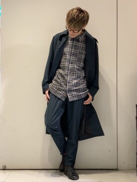 「CASPER JOHN（キャスパージョン）のアイテム（その他アウター）」を使った、KE-ICHIさん（メンズ・177cm）の冬コーディネート