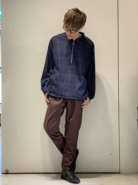 「DOOPZ（ドープス）のアイテム（シューズ）」を使った、KE-ICHIさん（メンズ・177cm）の冬コーディネート