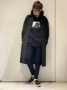 「CASPER JOHN（キャスパージョン）のアイテム（その他アウター）」を使った、KE-ICHIさん（メンズ・177cm）の冬コーディネート