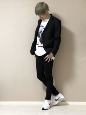 「GU（ジーユー）の（GU）スキニーフィットジーンズ（MEN ⁄ ジーンズ）」を使った、KE-ICHIさん（メンズ・177cm）の春コーディネート