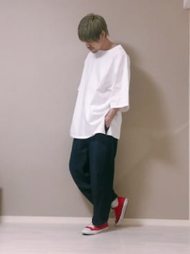 「YARD PLUS（ヤードプリュス）のアイテム」を使った、KE-ICHIさん（メンズ・177cm）の夏コーディネート
