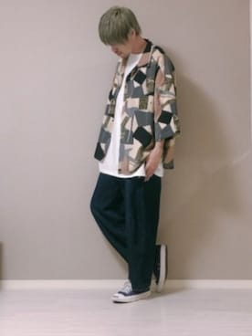 「YARD PLUS（ヤードプリュス）のアイテム」を使った、KE-ICHIさん（メンズ・177cm）の夏コーディネート
