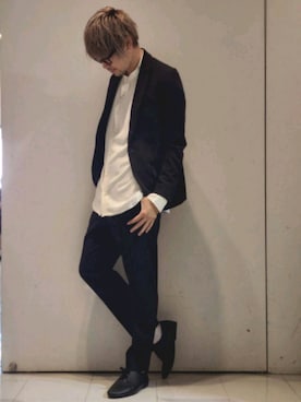 「CASPER JOHN（キャスパージョン）のアイテム（その他シューズ）」を使った、KE-ICHIさん（メンズ・177cm）の秋コーディネート