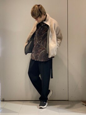 「CASPER JOHN（キャスパージョン）のアイテム（モッズコート）」を使った、KE-ICHIさん（メンズ・177cm）の冬コーディネート