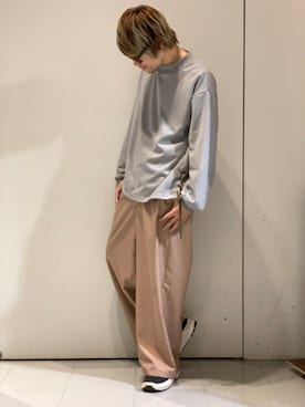 「CASPER JOHN（キャスパージョン）のアイテム（スウェット）」を使った、KE-ICHIさん（メンズ・177cm）の冬コーディネート