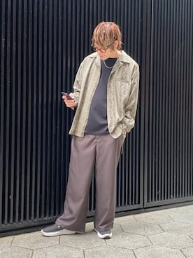 「CASPER JOHN（キャスパージョン）のアイテム（スウェット）」を使った、KE-ICHIさん（メンズ・177cm）の冬コーディネート