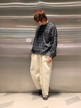 「CASPER JOHN（キャスパージョン）のアイテム（スウェット）」を使った、KE-ICHIさん（メンズ・177cm）の冬コーディネート