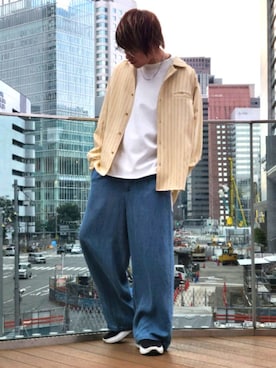 「CASPER JOHN（キャスパージョン）のアイテム（スウェット）」を使った、KE-ICHIさん（メンズ・177cm）の冬コーディネート