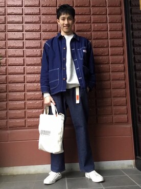 「SMITH'S（スミス）のアイテム（スウェット）」を使った、coen はたなかさん（メンズ・173cm）の冬コーディネート