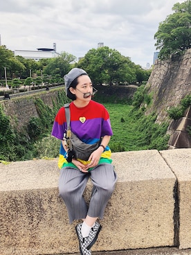 「ISSEY MIYAKE（イッセイミヤケ）のアイテム（チノパンツ）」を使った、pinさん（レディース・152cm）の秋コーディネート