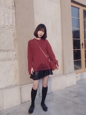 「アイテム（スリッポン）」を使った、ShanssHongさん（レディース・162cm・20代）の春コーディネート