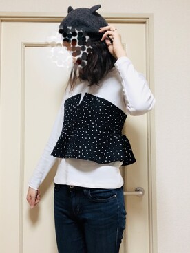 「UNKNOWN.（アンノウン）のアイテム（帽子）」を使った、かぴたさん（レディース・170cm）の春コーディネート