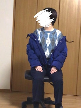 「ナカワタジャケット」｜足腰さん（レディース・153cm）の冬コーディネート