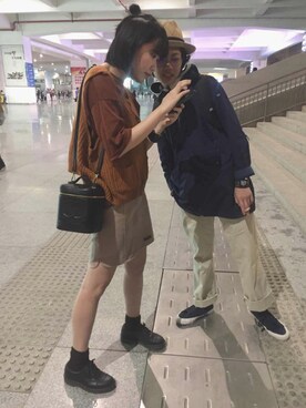 「CHANEL（シャネル）のアイテム（バッグ、ブラック系）」を使った、Shizuku さん（レディース）の冬コーディネート