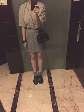 「CHANEL（シャネル）のアイテム（バッグ、ブラック系）」を使った、Shizuku さん（レディース）の冬コーディネート