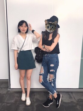 「NIXON（ニクソン）のアイテム（アナログ腕時計、ブラック系）」を使った、Shizuku さん（レディース）の冬コーディネート