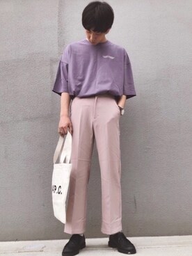 パープル ピンク のメンズ人気ファッションコーディネート Wear