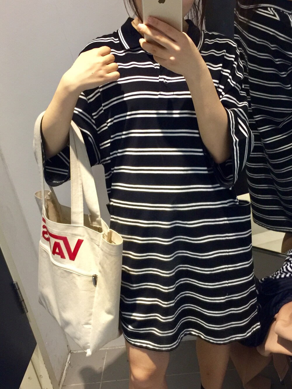 「H&Mのアイテム（ワンピース、ブラック系）」を使った、cubabypascalさん（レディース・156cm）の夏コーディネートの1枚目の写真