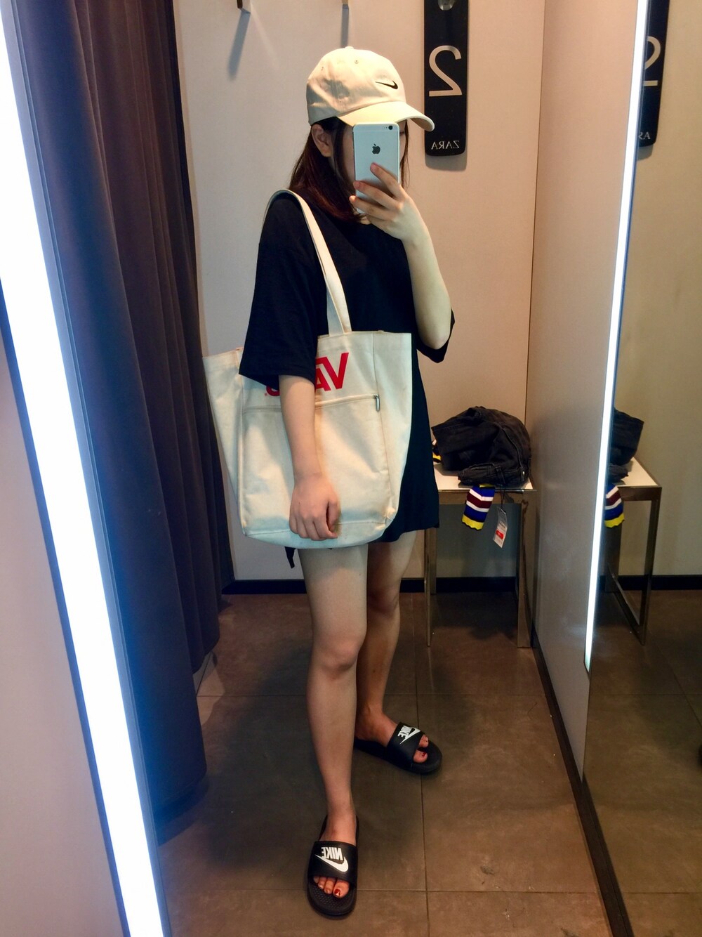 「日杂*vansのアイテム（ハンドバッグ、ホワイト系）」を使った、cubabypascalさん（レディース・156cm）の夏コーディネートの1枚目の写真